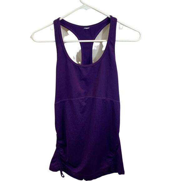 Fabletics Purple Racerback Tank Top One Side‎ Cincher Size Large - Picture 5 of 8
